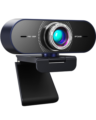 Веб-камера видео- веб-камеры компьютера IFOAIR HD 1080P Pro течь с объективом слепимости 6 слоев анти-